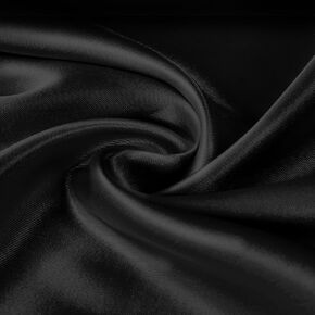 Fremium Satin Fabric - ساتان ناعم ومتلألئ ، 58 بوصة | مثالي لفساتين الزفاف ، والزخارف ، والحرف | جودة متميزة ، لمسة ناعمة وحريرية | تباع بواسطة الفناء (الأسود ، ساحة واحدة)