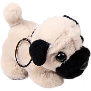 Jianeexsq لطيف pug pug محشو الكلب الكلب جرو لعبة أفخم ، lifelike pug pug plush doll backback handbag pandent gift