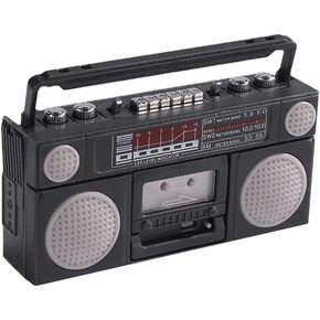 Vintage Miniature Radio Model for Dollhouse Decoration, Red Plastic Mini Radio Ornament, 2.28x1.06x0.51 Inch Dollhouse Accessory for Home DéCor