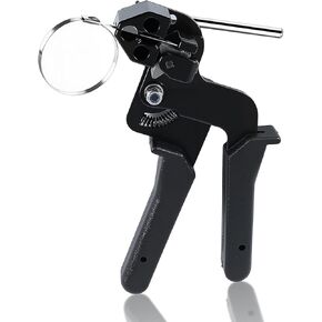 Metal Zip Tie Gun Kits, Stainless Steel Cable Tie Tool with 100pcs 11.8inch Metal Cable Tie Of Uv-Resistant Heavy-Duty Metal zip Ties, Chain Link Fence Ties