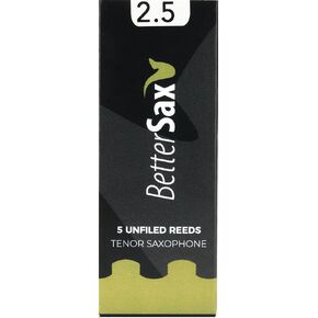 Tenor Saxophone Jazz Cut Reeds - Strength 2.5 (5-Pack)- Perfect for Practice Sessions and Live Performances