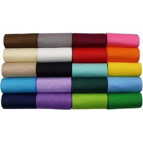 3 بوصات أشرطة الأشرطة Grosgrain ، و 20 لونًا على بعد 2 ياردة كل إجمالي 40 ياردة ، وشرائط بوتيك للهدايا ، وملحقات شعر القوس DIY