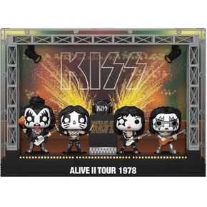 Funko Kiss Pack 4 التماثيل البوب! لحظات dlx فينيل على قيد الحياة II 1978 جولة 9 سم