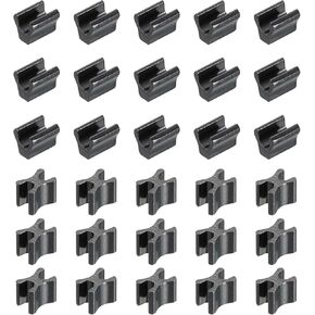 uxcell 30Set Zipper Slider Retainers Kits, #5 Copper Top & Bottom Stopper Closed-end Zipper Slider for Bags Coats Jackets Zippers Repairing Replacement, Black