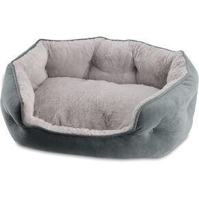 ARLEE DOZAL ROUND ROUND CUDDLER PET DOG BED - MEMORY FOAM - مجمعة الولايات المتحدة الأمريكية ، متوسطة/كبيرة ، رمادية