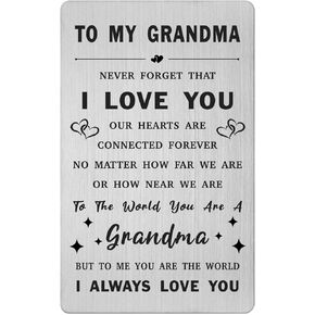 Grandma Mother's Day Card - Thank You Gifts for Grandma Grandmother Birthday Wedding Thanksgiving Christmas Valentines