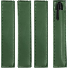 uxcell 4 Pcs Adjustable Pen Loop Holder for Notebook, PU Leather Pen Holder Pencil Sleeve Elastic Strap Band Designed for Journals Clipboards, Notebooks, Journals (Red)