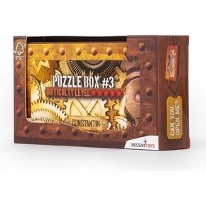 Constantin Puzzle Box #3 - Find The Hidden Compartment in This Most Advanced Wooden Puzzle Pox from Recent Toys - Brainteaser Fun for Ages 14 and Up