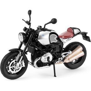 Toy Model Car with 1:12 Scale BMW R NineT Alloy Motorcycle Model Diecast for Kids, Motorcycle Model Cars Birthday for Boys and Adults
