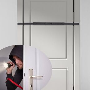 Door Barricade,Door Lock Latch (2 Sets) Stainless Steel-29"-40",Door Barricade Security bar,Security bar for Front Door,Doorricade Security Door bar,Door Security bar from Inside,Door Security bar