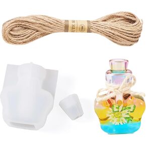 Craftdady 1pc مخروط مخروطي زجاجة انجراف القالب السيليكون ، مخروط مخروطي يرغب في راتنج الزجاجة ، قلادة زجاجة قلادة ديي سيليكون ، قالب سيليكون صغير للسيليكون لتصنيع المجوهرات مفتاحية DIY