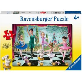 Ravensburger Ballet بروفة 60 قطعة بانوراما للأطفال - 05165 - كل قطعة فريدة من نوعها ، وقطع تتناسب معًا بشكل مثالي
