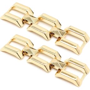 Metal Shoe Buckle - 2.9 Inch (74mm) - 2 Pcs - Gold Metal Shoe Buckle Shoelace Clips Metal Hinged Equestrian Buckles For Craft & Sewing Project BG1802