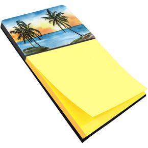 Caroline's Treasures 8551SN Palm Tree Tree Arclaber Sticky حامل أو موزع ملاحظات البريد ، 3.25 في 5.5 "، متعدد الألوان