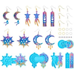 2pcs الجناح قرط الراتنج الراتنج القالب الفراشة جناح القالب الايبوكسي الايبوكسي مع السنانير حلقات قفزة صواميل الأذن للنساء الأقراط مجوهرات صنع الزخرفة