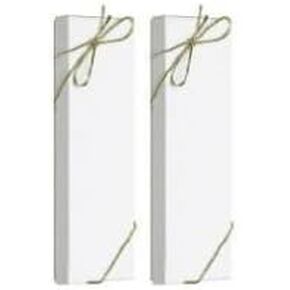 A1bakerysupplies® رجال التعادل مربع هدايا الرجال أو النساء الجوارب صناديق الهدايا مربع التعادل 14 × 4.5 × 0.75 "(4 عبوة أبيض مع سلاسل ذهبية)