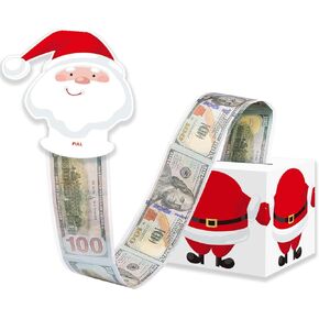 Quimoy Christmas Money Boxes for Cash ، صناديق هدايا المال لعيد الميلاد النقدي ، صندوق هدايا مربع مفاجأة مقابل المال ، صندوق أموال عيد الميلاد للنساء الفتاة الفتيات (سانتا كلوز)
