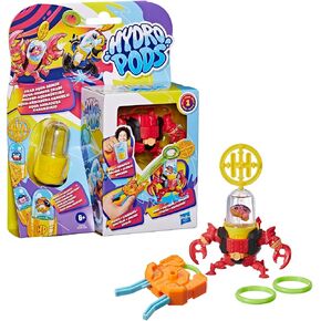 Hasbro Hydro Pods Crab Aqua Armor ، مجموعة معركة بدلة ميكانيكية ، ألعاب القراصنة المفاجئة المائية للبنات والبنات البالغة من العمر 6 سنوات