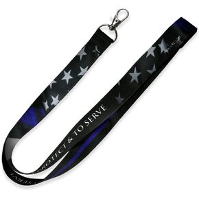 Thin Blue Line Awareness Lanyard