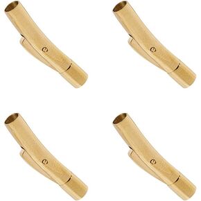 Clasps UniCraftale Tube Bayonet 4 مجموعات 3 مم ثقب الفولاذ المقاوم للصدأ الحربة المشابك الموصلات الذهبية الطرف