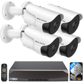 【40 قدمًا في Super Night Vision】 نظام كاميرا أمان سلكي 4K ، أنظمة الأمان والمراقبة المنزلية ، نظام كاميرا الفيديو للأمن المنزلي ، نظام كاميرا أمان بو in Kuwait