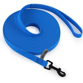 10ft Pale Pink Long Leash - Waterproof Training Dog Leash for Recall, Swimming, Camping, Beach, Hunting, Walking（3m*19mm*2.7mm）