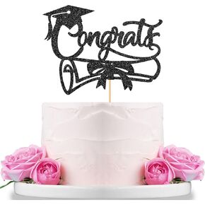 تهانينا ممرضة كعكة توبيبر تهنئة RN ممرضة التخرج كعكة التخرج Topper School School Grad Medical School Grading Decorations Decorities Silver Pink Glitter