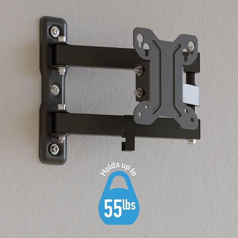 D-Line TV Wall Bracket for 13-27 Inch TVs, Tilt, Turn and Extend TV Wall Bracket with Spirit Level, Full Motion Monitor Mount - VESA 75x75mm - 100x100mm, Holds up to 55lbs in Kuwait