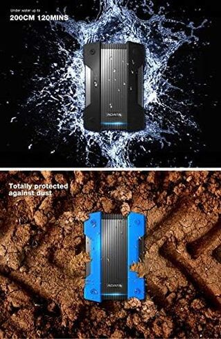 ADATA AHD830-4TU31-CBL 4 TB USB 3.1 Waterproof/Dustproof/Shock-Resistant External Hard Drive - Blue in Kuwait