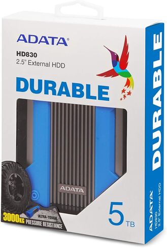 ADATA AHD830-4TU31-CBL 4 TB USB 3.1 Waterproof/Dustproof/Shock-Resistant External Hard Drive - Blue in Kuwait