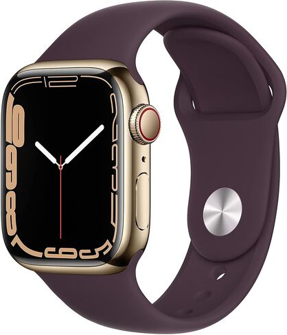 Apple Watch Series 7 (GPS, 41mm) Starlight Aluminum Case with Starlight Sport Band, Regular (Renewed) in Saudi Arabia