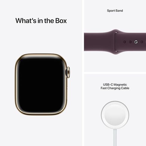Apple Watch Series 7 (GPS, 41mm) Starlight Aluminum Case with Starlight Sport Band, Regular (Renewed) in Saudi Arabia
