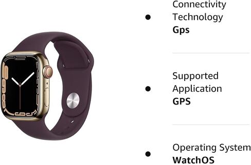 Apple Watch Series 7 (GPS, 41mm) Starlight Aluminum Case with Starlight Sport Band, Regular (Renewed) in Saudi Arabia
