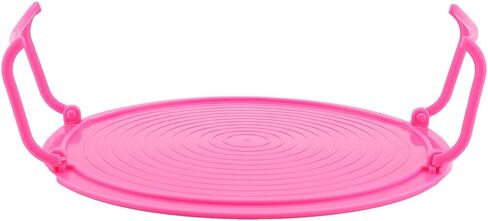 Microwave Plate Stacker, 3-in-1 Plastic Microwave Plate Holder Food Splatter Cover Carrying Tray with Foldable Handles for Bowls, Plates in Kuwait
