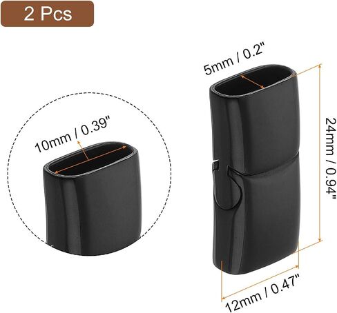 uxcell Flat Leather Clasps, Flat Closure End Caps, Stainless Steel Clasps Closures Leather Cord Buckle in Saudi Arabia