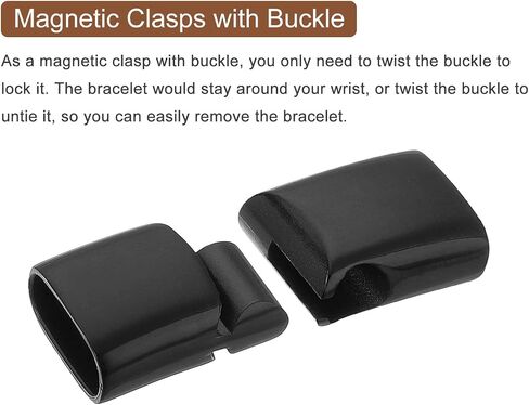 uxcell Flat Leather Clasps, Flat Closure End Caps, Stainless Steel Clasps Closures Leather Cord Buckle in Saudi Arabia