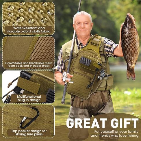 9 Pcs Fishing Tool Kit Fishing Gear and Equipment Include Backpack Pliers Set Tackle Boxes Fish Lip Gripper Hook Remover Tactical Flag Patch(Black) in Saudi Arabia