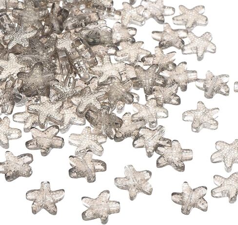 PATIKIL 60 Pcs Starfish Beads, Ocean Starfish Sea Animal Bead Bracelet Necklace Earring Making Supplies Loose Bead for DIY Craft Jewelry, Orange in Saudi Arabia