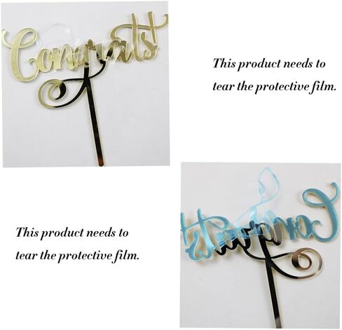 12 Pcs Congrats Cake Topper,Gold Acrylic Celebration Cake Topper,Congrats Grad/Birthday/Wedding/Anniversary/Engagement/Retirement/Graduation Party Decoration Supplies in Saudi Arabia