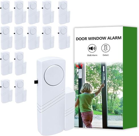 Door Window Alarm, 90dB Door Alarms Sensor for Kids Safety, Home Security, Door Window Burglar Alarm, Window Pool Alarms for Home, Apartments, Offices, Hotel Rooms (10pack) in Saudi Arabia