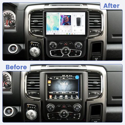 8 Core 4+64GB 1280x720 Car Radio Stereo for Dodge Ram 1500 2500 3500 2013-2018 Automatic AC Upgrade Dash Kit Android 12 9" Touch Screen with Wirelss Car-Play/Android Auto,DSP/AM/FM/GPS Navi/5G WiFi in Kuwait