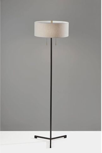 Adesso 1557-01 Wesley Floor Lamp, 60 in., 2 x 60W, Black, 1 Floor Lamp in Saudi Arabia