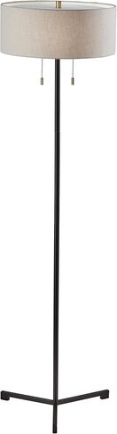 Adesso 1557-01 Wesley Floor Lamp, 60 in., 2 x 60W, Black, 1 Floor Lamp in Saudi Arabia