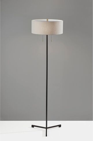 Adesso 1557-01 Wesley Floor Lamp, 60 in., 2 x 60W, Black, 1 Floor Lamp in Saudi Arabia