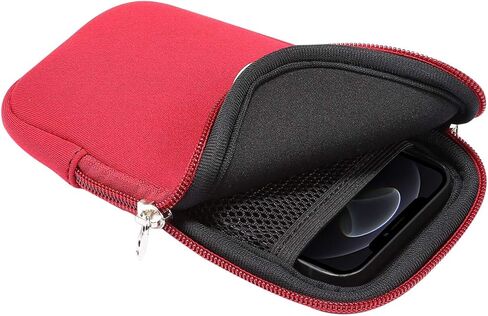 Neoprene Cell Phone Sleeve Pouch Case with Neck Lanyard for Samsung Galaxy S24 Ultra S23 Ultra S22 Ultra S21 Ultra S20 Plus A35 A05 A14 A13 iPhone 16 Pro Max Moto G Play G Power G Stylus 5G (Black XL) in Kuwait
