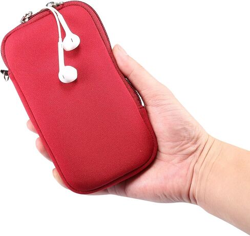 Neoprene Cell Phone Sleeve Pouch Case with Neck Lanyard for Samsung Galaxy S24 Ultra S23 Ultra S22 Ultra S21 Ultra S20 Plus A35 A05 A14 A13 iPhone 16 Pro Max Moto G Play G Power G Stylus 5G (Black XL) in Kuwait
