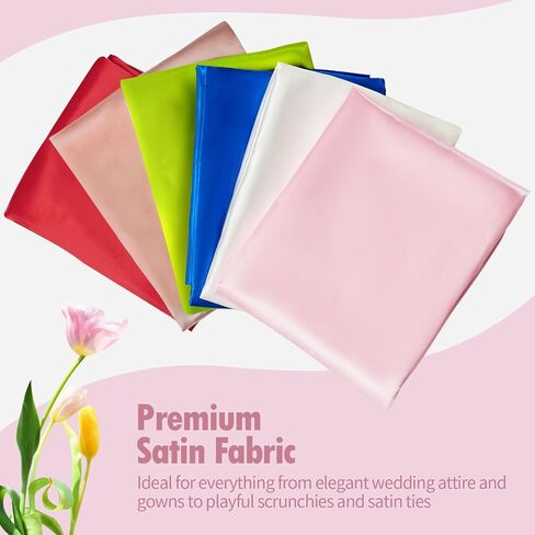 Fremium Satin Fabric - ساتان ناعم ومتلألئ ، 58 بوصة | مثالي لفساتين الزفاف ، والزخارف ، والحرف | جودة متميزة ، لمسة ناعمة وحريرية | تباع بواسطة الفناء (الأسود ، ساحة واحدة) in Saudi Arabia