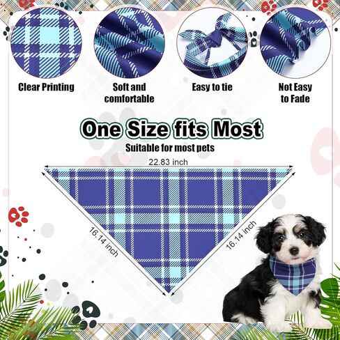 Reginary 180 Pcs 4th of July Dog Bandanas Bulk Hawaiian Triangle Dog Scarfs Bib Bandanas Plaid Flamingo Pet Triangle Bibs Kerchief Adjustable Bandana for Pet Grooming Costume Accessory(Paw Print) in Kuwait