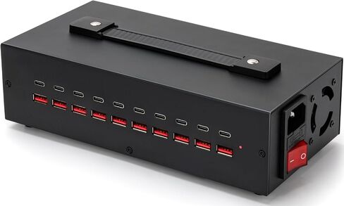 300W USB ~ C CARGING Station ، 40 PORT (20 USB A & 20 USB ~ C PORT) USB ~ C Charger Block ، محطة شحن سريعة لأجهزة متعددة ، شاحن جدار USB سطح المكتب متوافق مع iPhone ، iPad ، والأقراص in Kuwait