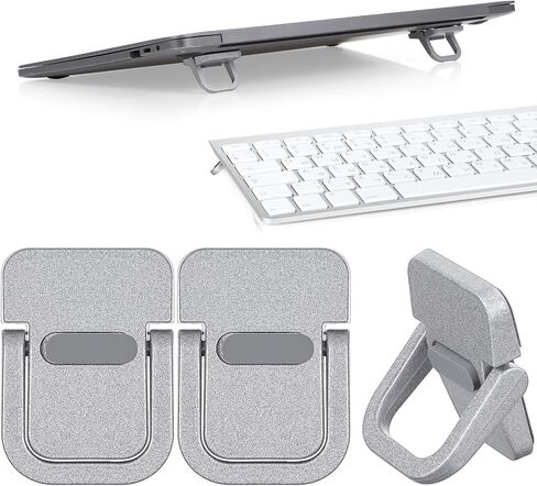 Keyboard Stand for Desktop, 2 PCS Computer Keyboard Stand for Desk, Portable Laptop Keyboard Stand Compatible with Pro/Air, Dell, Lenovo, HP and Other 10-17 Inches Laptop (Black) in Kuwait